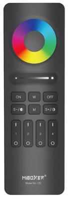 Enzo RGB-CCT afstandsbediening | 2.4G | 4-zones | mat zwart design | MiBoxer Mi-Light 2.0 | C5 | excl. 2 x AAA batterij - LED0229