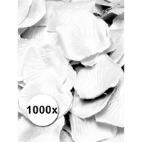 Luxe witte rozenblaadjes 1000 stuks - thumbnail