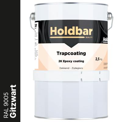 Holdbar Trapcoating Gitzwart (RAL 9005) 2,5 kg
