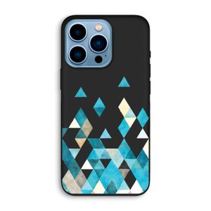Gekleurde driehoekjes blauw: iPhone 13 Pro Biologisch afbreekbaar hoesje
