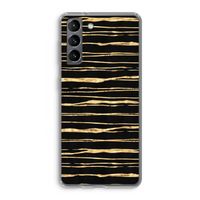 Gouden strepen: Samsung Galaxy S21 Transparant Hoesje Gouden strepen: Samsung Galaxy S21 Transparant Hoesje