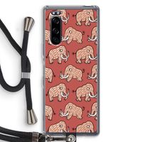 Mammoet: Sony Xperia 5 Transparant Hoesje met koord