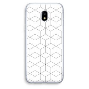 Zwart-witte kubussen: Samsung Galaxy J3 (2017) Transparant Hoesje