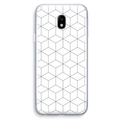 Zwart-witte kubussen: Samsung Galaxy J3 (2017) Transparant Hoesje