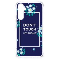 Samsung Galaxy A34 Anti Shock Case Flowers Blue DTMP - thumbnail