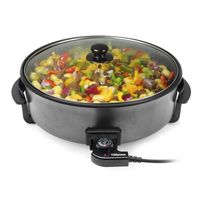 Tristar PZ-9145 Hapjespan – Elektrische Hapjespan met Deksel 40 cm – Snackpan XXL - Anti-aanbaklaag