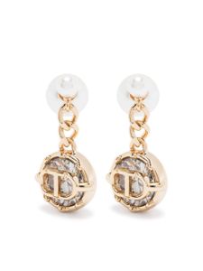 TWINSET crystal-embellished pendant earrings - Or