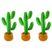 3x stuks opblaasbare cactus 87 cm feestartikelen - thumbnail