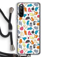 Kleurrijke katten: Sony Sony Xperia 10 III Transparant Hoesje met koord