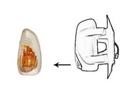 Knipperlicht VAN WEZEL, Inbouwplaats: Buitenspiegel rechts, u.a. für Opel, Renault, Nissan - thumbnail