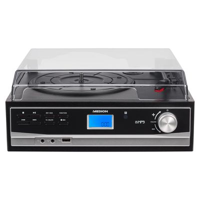 LIFE® E67005-digitizer voor platen en cassettes | directe conversie naar MP3 (geen PC nodig) | USB-aansluiting | AUX-In | handmatige en automatische trackscheiding