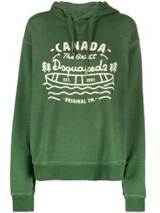 DSQUARED2 hoodie en coton à imprimé graphique - Vert