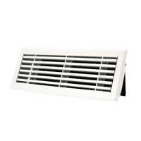 Wandrooster Met Volumeregelaar T.b.v. 400 X 100mm - Staal - Wit Ral9003