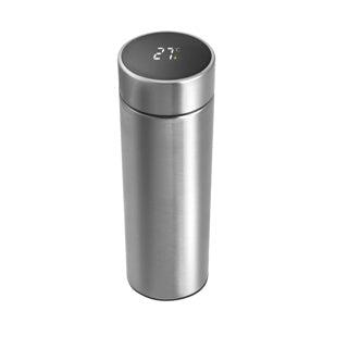 Thermosfles rvs 450ml met thermometer in deksel inclusief theefilter