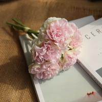 5 hoofden nep bloemen kunst bloemen Peony boeket voor bruiloft en huis decoratie (lichtroze)
