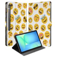 Book Case Hoesje met Standaard Emoji Samsung Galaxy Tab S10 FE Plus Book Case Hoesje met Standaard Emoji Samsung Galaxy Tab S10 FE Plus