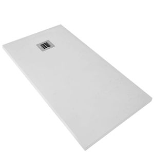 Douchebak BWS Renovi 160x90x3 cm Composietsteen Mat Wit