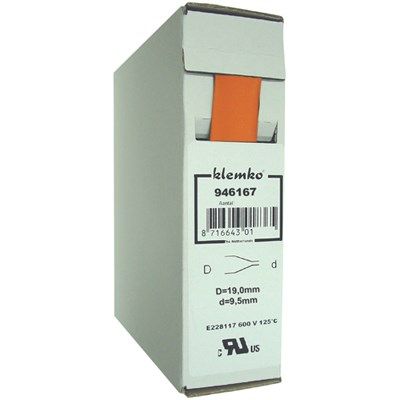 Krimpkous Polyolefin 2:1 In Trekbox Oranje 19,1 > 9,5mm