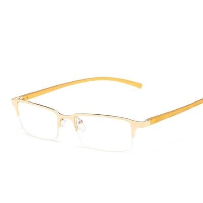 Anti Blu-Ray Business eye glasses voor mannen metalen frame Plain glazen bril (gouden frame)