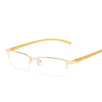 Anti Blu-Ray Business eye glasses voor mannen metalen frame Plain glazen bril (gouden frame)