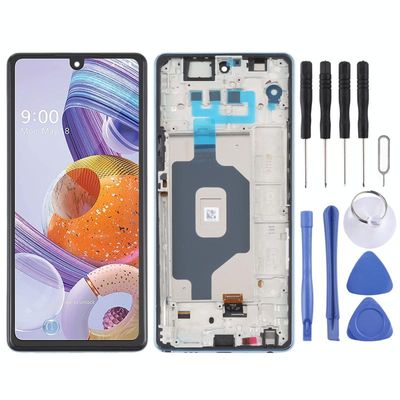LCD-scherm en digitizer volledige montage met frame voor LG Stylo 6 / K71 LMQ730TM LM-Q730TM LMQ730HA LM-Q730HA