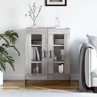 Dressoir 69,5x34x90 cm bewerkt hout grijs sonoma eikenkleurig