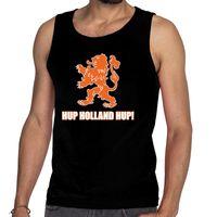 Nederland supporter tanktop Hup Holland Hup zwart voor heren