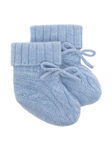 N.PEAL KIDS chaussons en maille torsadée - Bleu