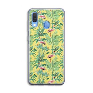 Flamingo party: Samsung Galaxy A40 Transparant Hoesje
