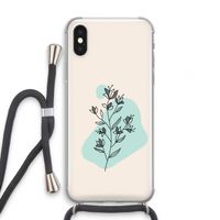 Violets are blue: iPhone XS Transparant Hoesje met koord