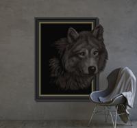 Muurstickers visuele effecten 3d wolf