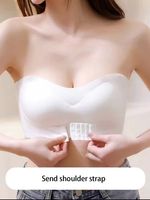 Breathable Comfort Front Buckle Detachable Straps Tube Top Bra & Bralette