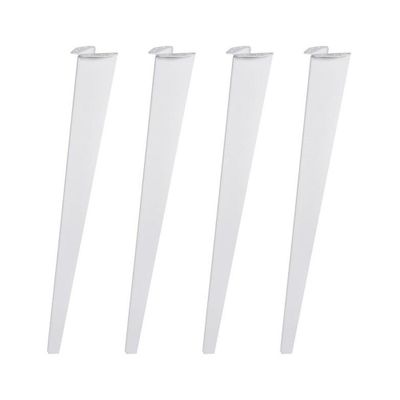 Massief stalen meubelpoot zwart taps 8 bij 5 cm en hoogte 72 cm - 4 stuks