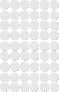 Apli ronde etiketten in etui diameter 13 mm, wit, 210 stuks, 35 per blad (2661)