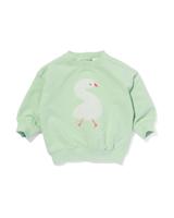 HEMA Babysweater Met Badstof Gans Mintgroen (mintgroen) - thumbnail