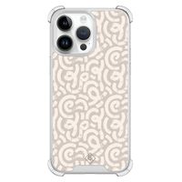 iPhone 14 Pro Max shockproof hoesje - Ivory abstraction - thumbnail