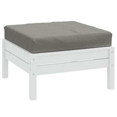 VidaXL Palletkussen 60x60x10 cm stof gemêleerd donkergrijs