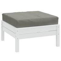 VidaXL Palletkussen 60x60x10 cm stof gemêleerd donkergrijs