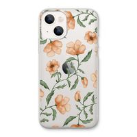 Peachy flowers: iPhone 13 Transparant Hoesje