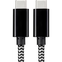 Renkforce USB-kabel USB 2.0 USB-C stekker, USB-C stekker 3.00 m Zwart/wit RF-4598412 - thumbnail