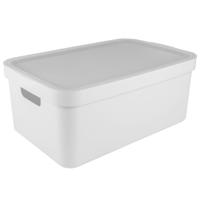 Sunware opbergbox Sigma Home met deksel - kunststof - 45 liter - wit