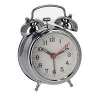 Gerimport Wekker - retro klassieke - metaal met bellen - 12 cm