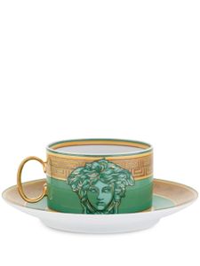 Versace tasse et soucoupe Medusa Coin - Vert