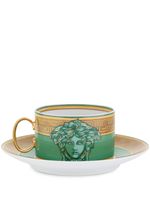 Versace tasse et soucoupe Medusa Coin - Vert
