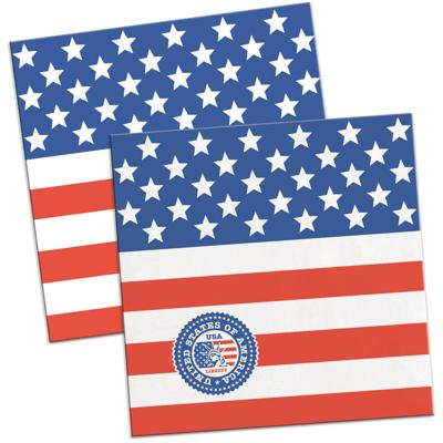 Amerikaanse vlag/USA landen thema servetten - 25 x 25 cm - 20x stuks - papier
