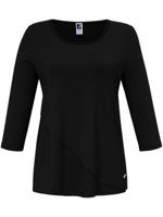 Shirt 3/4-mouwen en dubbele voorkant Van Anna Aura zwart