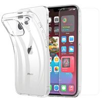 Saii 2-in-1 iPhone 13 TPU-hoesje en schermbeschermer van gehard glas - thumbnail