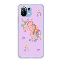 Roze eenhoorn: Xiaomi Mi 11 Lite Transparant Hoesje