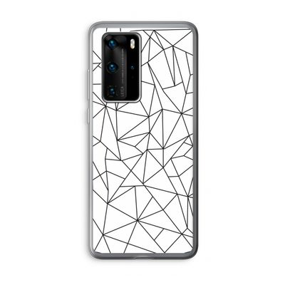 Geometrische lijnen zwart: Huawei P40 Pro Transparant Hoesje