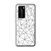 Geometrische lijnen zwart: Huawei P40 Pro Transparant Hoesje